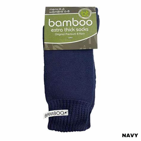 Bamboo Socks - Extra Thick Black, Khaki and Navy